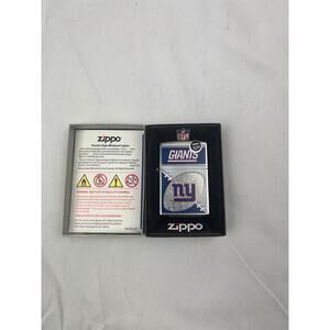 Official NFL New York Giants Zippo Lighter Chrome Street Chrome Collectible